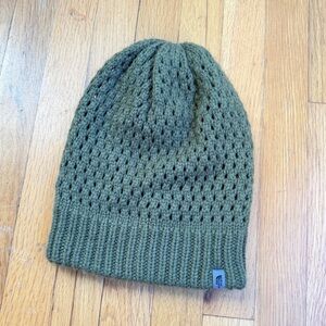 North face green beanie